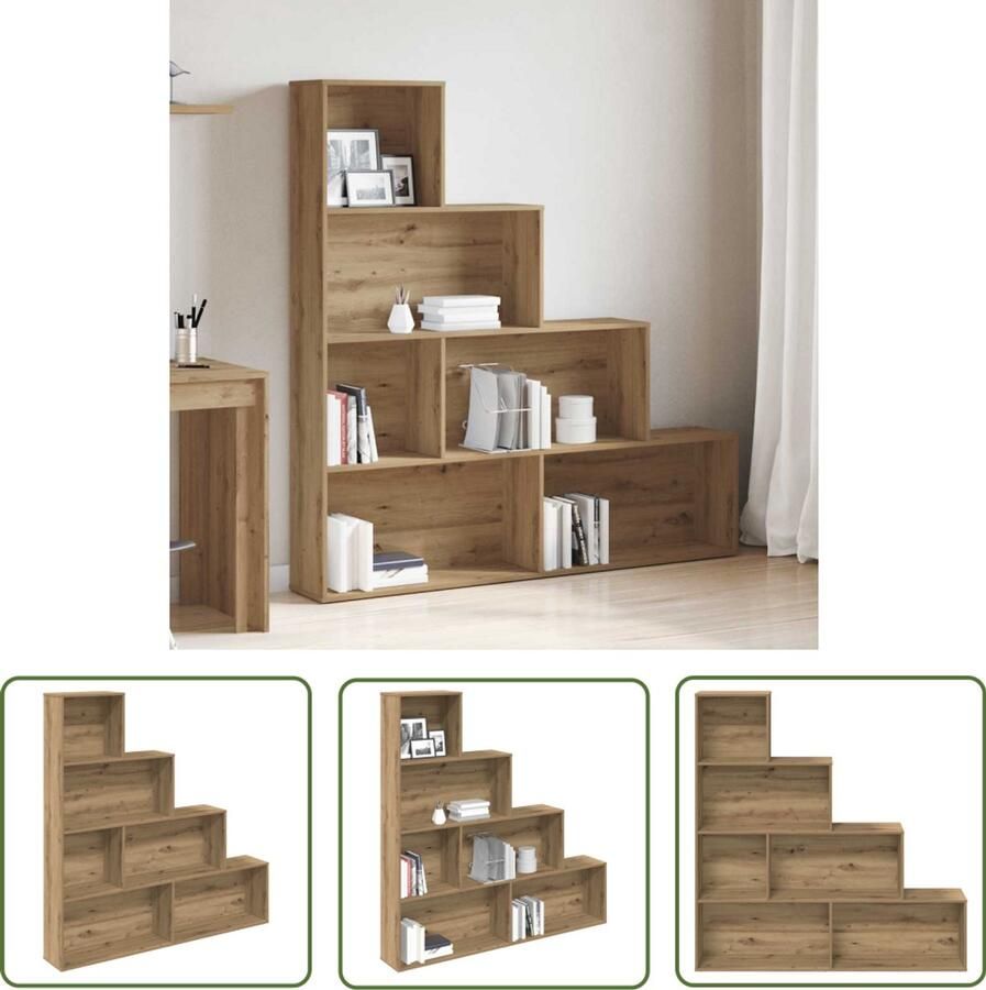 VidaXL Gereedschapset Dynamische Sleutel Boekenkast 157x24x160 cm bewerkt hout artisanaal eikenkleur Draadloos Gereedschap Klikmechanisme Torque Wrench