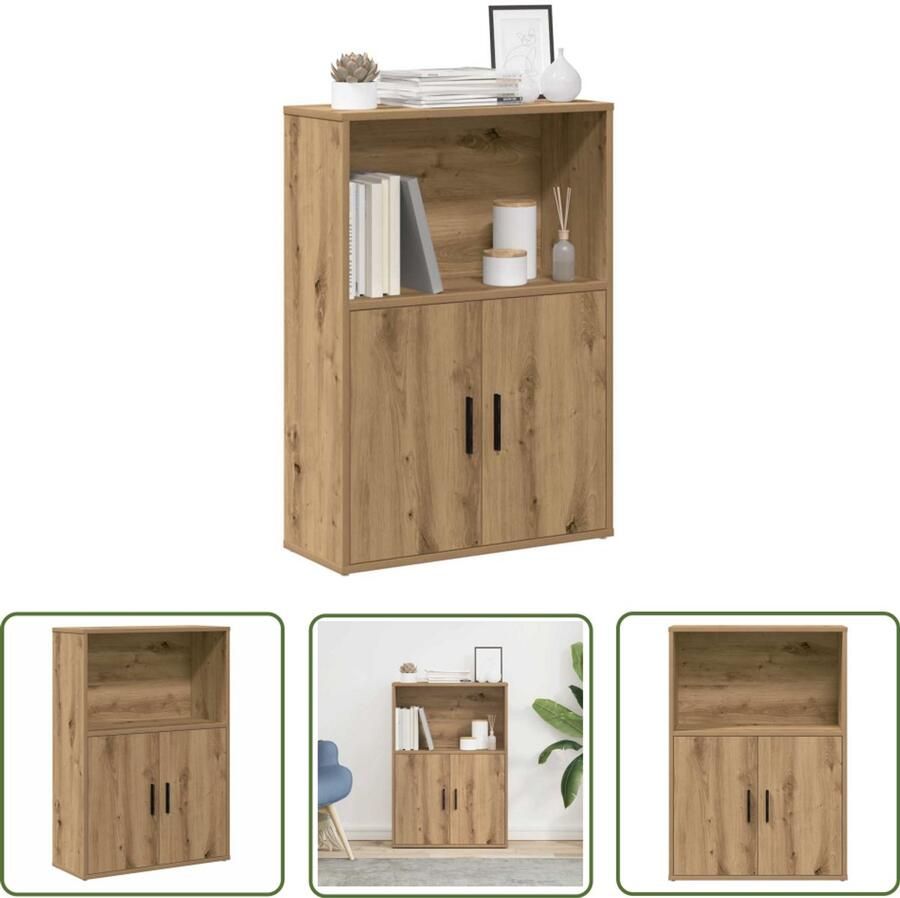 VidaXL Gereedschapset Dynamische Sleutel Boekenkast 60x24x85 cm bewerkt hout artisanaal eikenkleurig Draadloos Gereedschap Klikmechanisme Torque Wrench