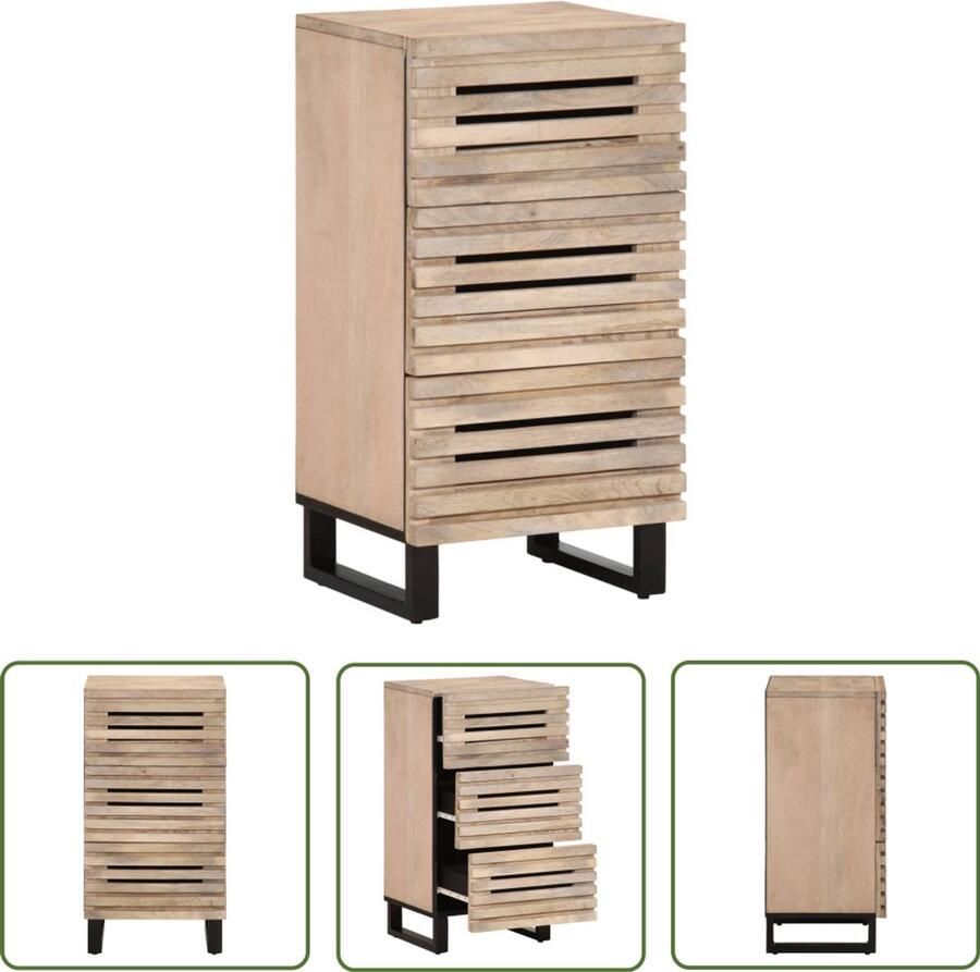 VidaXL Gereedschapset Dynamische Sleutel Dressoir 40x34x75 cm massief mangohout Draadloos Gereedschap Klikmechanisme Torque Wrench