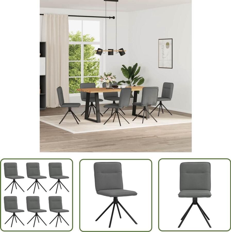 VidaXL Gereedschapset Dynamische Sleutel Eetkamerstoelen 6 st stof donkergrijs Draaibare Sleutel Klikmechanisme Torque Wrench