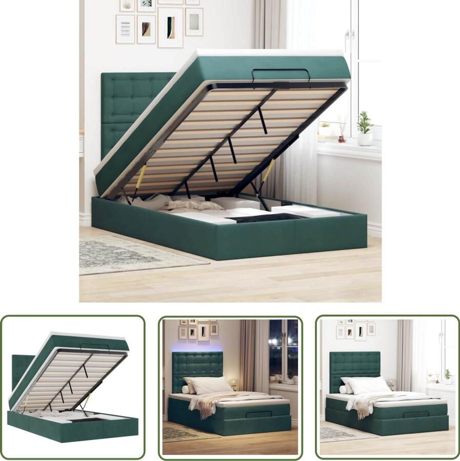 VidaXL Gereedschapset Dynamische Sleutel Ottoman bed met matrassen en LED's 120x190cm fluweel Draai Moment Klik Functie Spanner Set