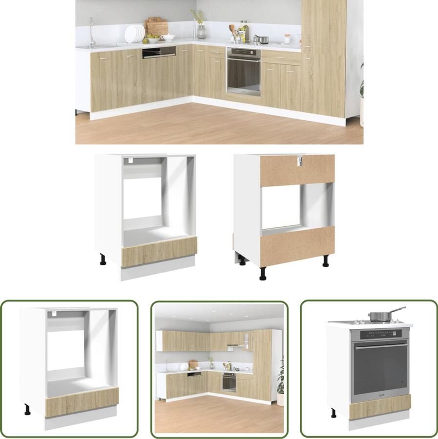 VidaXL Gereedschapset Dynamische Sleutel Ovenkast 60x46x81 5 cm spaanplaat sonoma eikenkleurig Klikmechanisme Torque Wrench Spanner Set