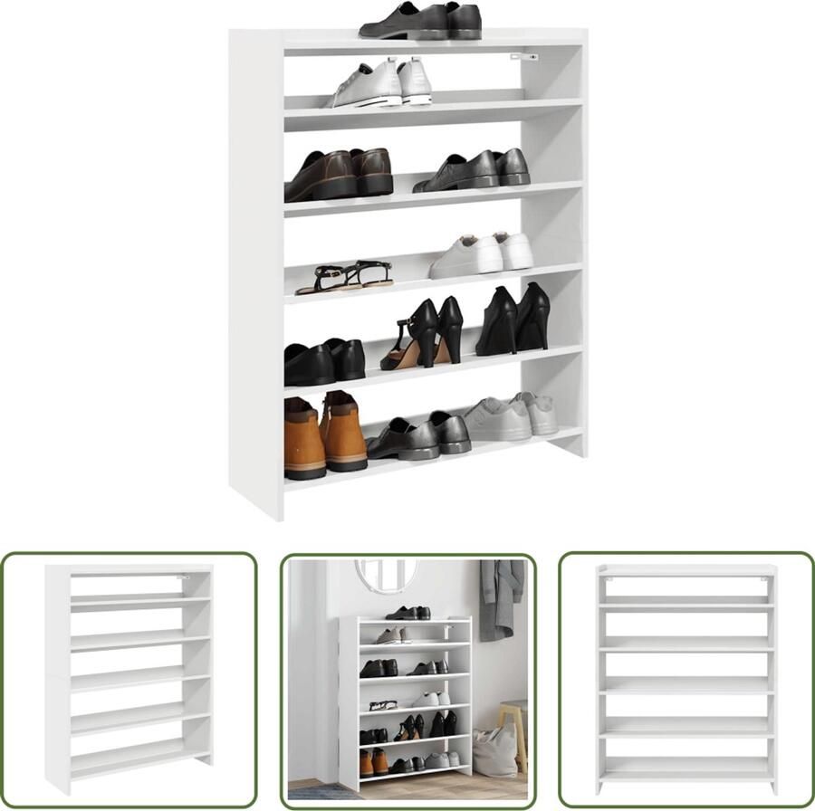 VidaXL Gereedschapset Dynamische Sleutel Schoenenrek 80x25x100 cm bewerkt hout wit Mechanica Klikmechanisme Torque Wrench