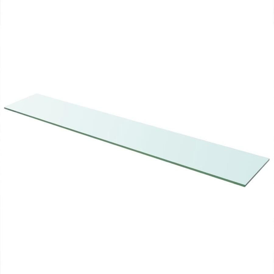 VidaXL Glazen Wandplank Wanddecoratie Wandschap transparant 110x20 cm glas Wandrek Vitrinekast Display