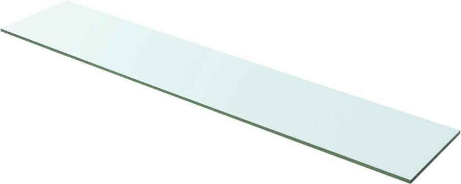 VidaXL Glazen Wandrek Transparante Wandplank Wandschap transparant 100x20 cm glas Wanddecoratie Vitrinekast Display Shelving
