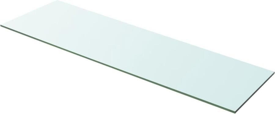 VidaXL Glazen Wandrek Transparante Wandplank Wandschap transparant 100x30 cm glas Wanddisplay Vitrinekast Woonaccessoires