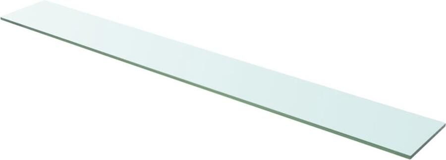 VidaXL Glazen Wandrek Transparante Wandplank Wandschap transparant 110x15 cm glas Wanddecoratie Vitrinekast Displayglas
