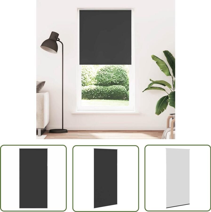 The Living Store Rolgordijn verduisterend 110x210 cm stofbreedte 105 7 cm zwart Rolgordijnen Gordijnen Blackout Gordijnen Verduisteringsgordijnen Kamerscherm