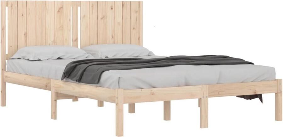 The Living Store Houten Bedframe Grenenhout 205.5 x 165.5 x 31 cm Rustieke uitstraling Houten Bedframe Grenenhout Bedframe 160x200 Rustic Bedframe Modern Bedframe - Foto 6