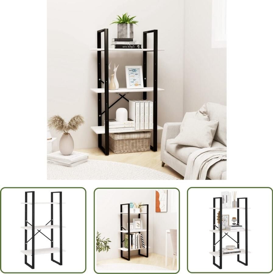 VidaXL Opbergrek 60x30x105 cm massief grenenhout wit Opbergrek Grenenhouten Kast Wit Opbergkast Vintage Opbergkast Salontafel