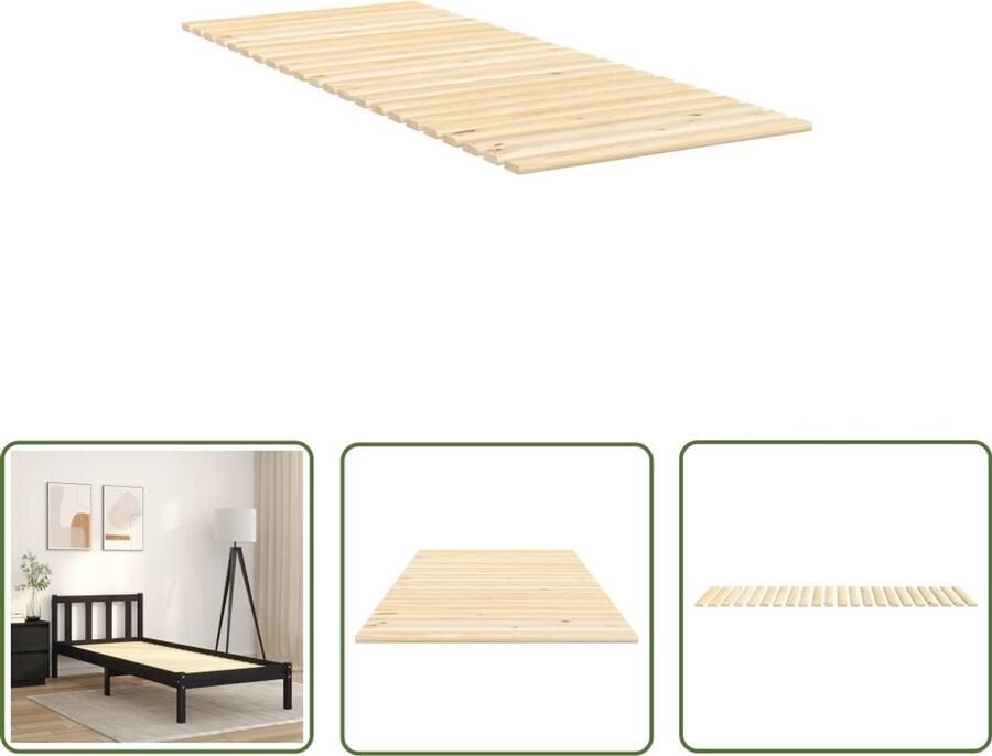 VidaXL Grenenhouten Lattenbodem 80x200 cm massief grenenhout Massief Hout Lattenbodem 80x200 Cm Lattenbodem Bedbodems