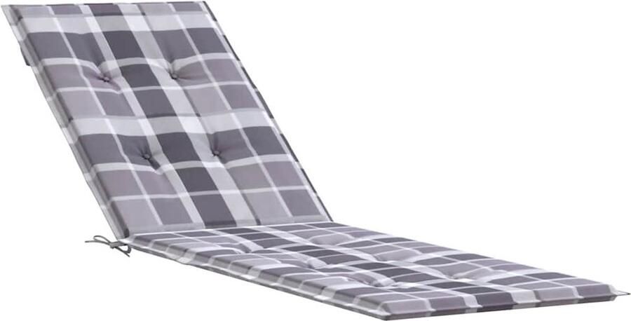 VidaXL Grijs Terrasstoelkussen 75+105x50x4 cm Tuinstoel Kussen Terras Kussen Oxford Stof Waterafstotend Kussen Zitkussen Outdoor Kussen Grijs Kussen Design Kussen - Foto 2