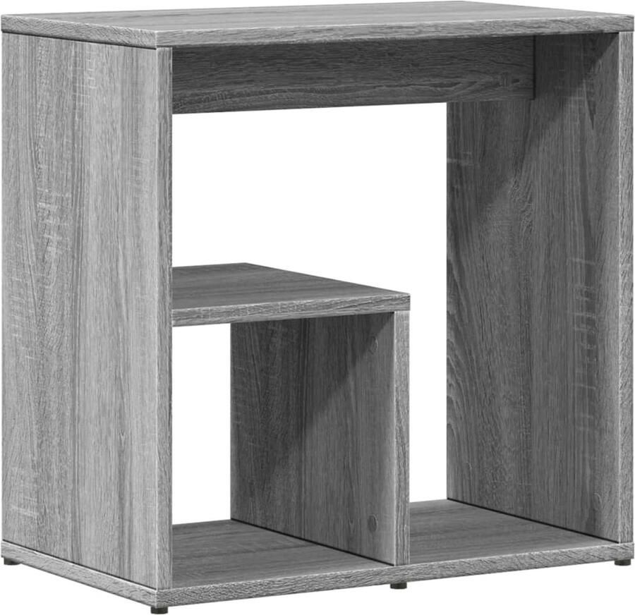 VidaXL Bijzettafel 50x30x50 cm bewerkt hout grijs sonoma eikenkleurig Bijzettafel Grijze Bijzettafel Houten Bijzettafel Salontafel Living Room Furniture