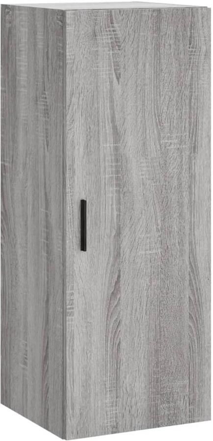 VidaXL Grijze Kast Hangkast 34 5x34x90 cm grijs sonoma eikenkleurig Houten Kast Badkamerkast Keukenkast - Foto 2
