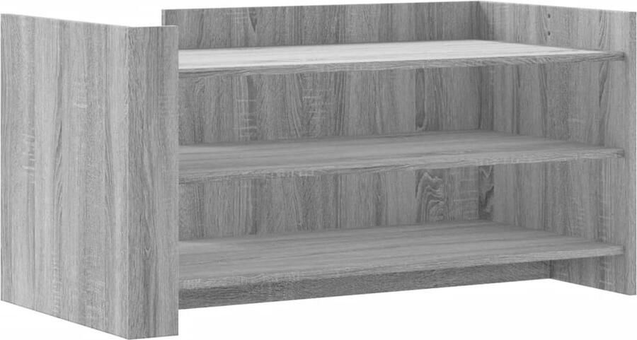 The Living Store Salontafel 100x50x50 cm bewerkt hout grijs sonoma eikenkleur Salontafel Houten Salontafel Grijze Salontafel Salontafels Online Meubilair