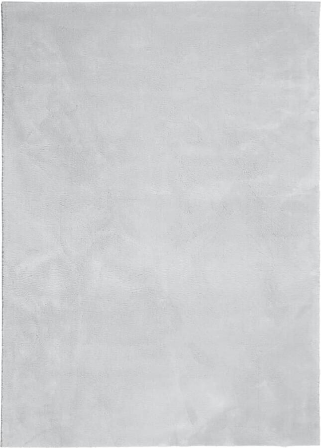 The Living Store Vloerkleed HUARTE laagpolig zacht wasbaar 160x230 cm grijs Vloerkleed Grijze Vloerkleed Zacht Vloerkleed Polyester Vloerkleed Anti Slip Vloerkleed - Foto 3