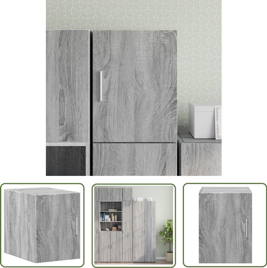 VidaXL Wandkast 30x42 5x40 cm bewerkt hout grijs sonoma eikenkleurig Wandkast Grijze Wandkast Houten Wandkast Badkamerkast Keukenkast