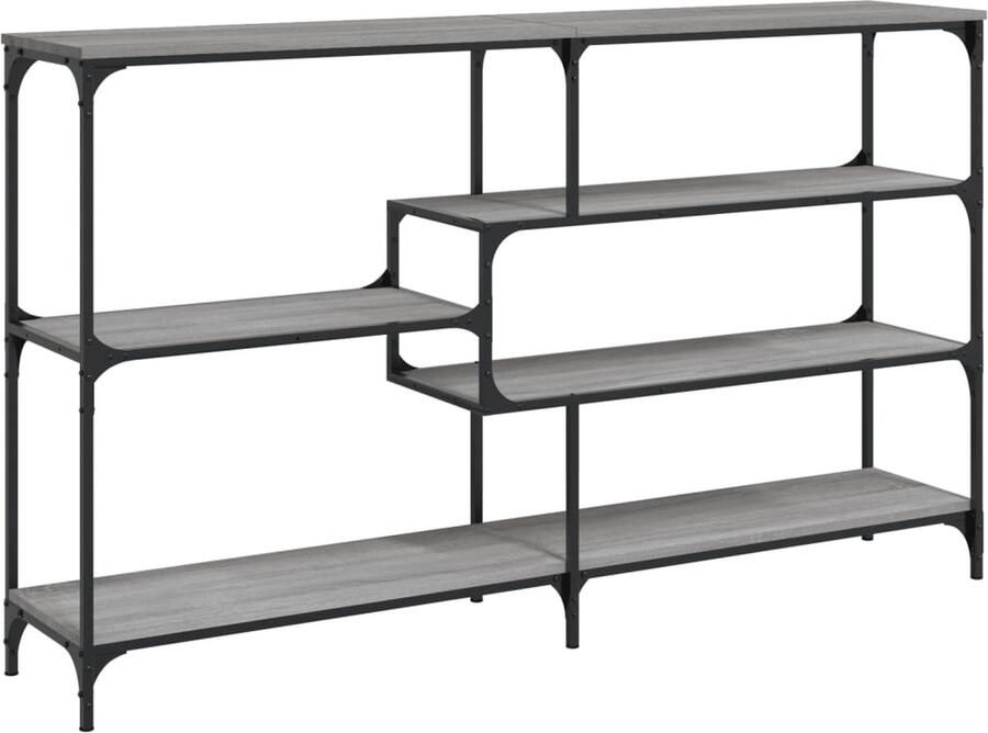 VidaXL Wandtafel 160x32x95 cm bewerkt hout grijs sonoma eikenkleurig Wandtafel Grijze Wandtafel Sonomane Eiken Wandtafel Houten Wandtafel Salontafel