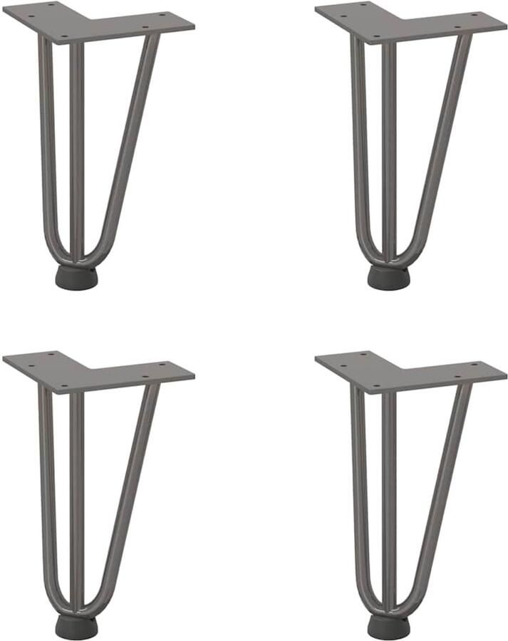VidaXL Haarspeld tafelpoten 20 cm Set van 4 Haarspeld Tafelpoten Modern Metalen Tafelpoten Vintage Tafelpoten Industrieel Tafelpoten