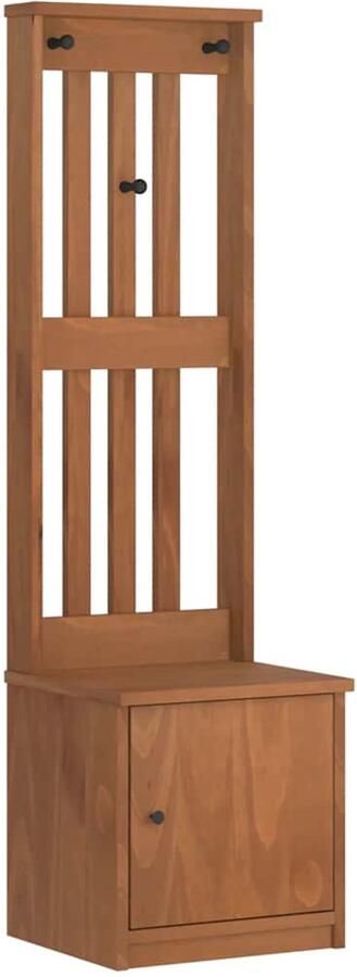 VidaXL Halboom SANDNES 45x40x159 5 cm massief grenenhout Halstandaard Houten Halstandaard Grenshouten Halstandaard Vintage Halstandaard Halboom