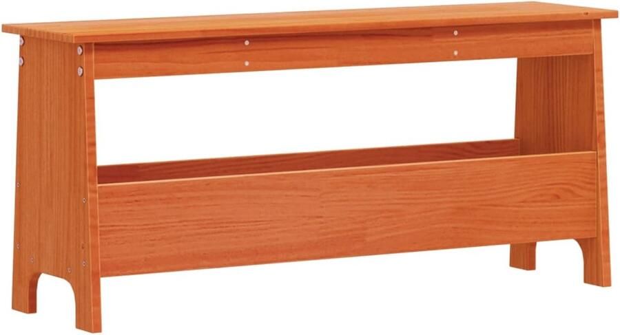 VidaXL Halbankje 100x28x45 cm massief grenenhout wasbruin Halbankje Grenoble Hout Houten Bankje Vintage Bankje Salontafel