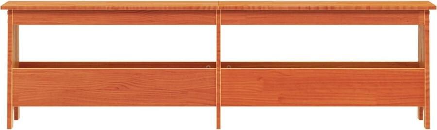 VidaXL -Halbankje-160x28x45-cm-massief-grenenhout-wasbruin - Foto 3
