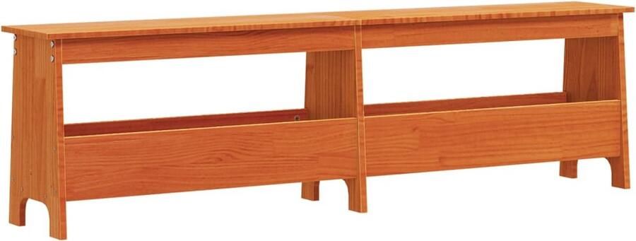 VidaXL -Halbankje-160x28x45-cm-massief-grenenhout-wasbruin - Foto 2