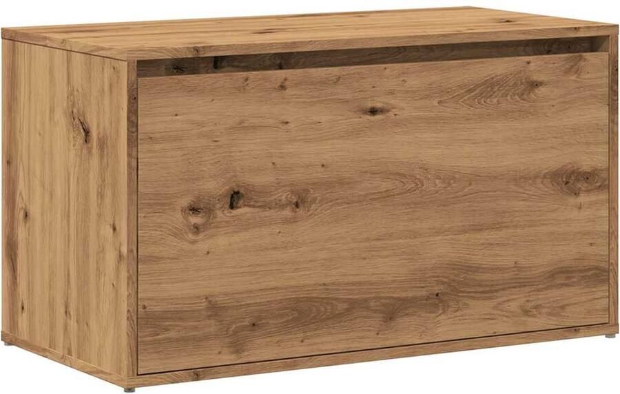 VidaXL Halbankje 80x40x45 cm bewerkt hout artisanaal eikenkleur