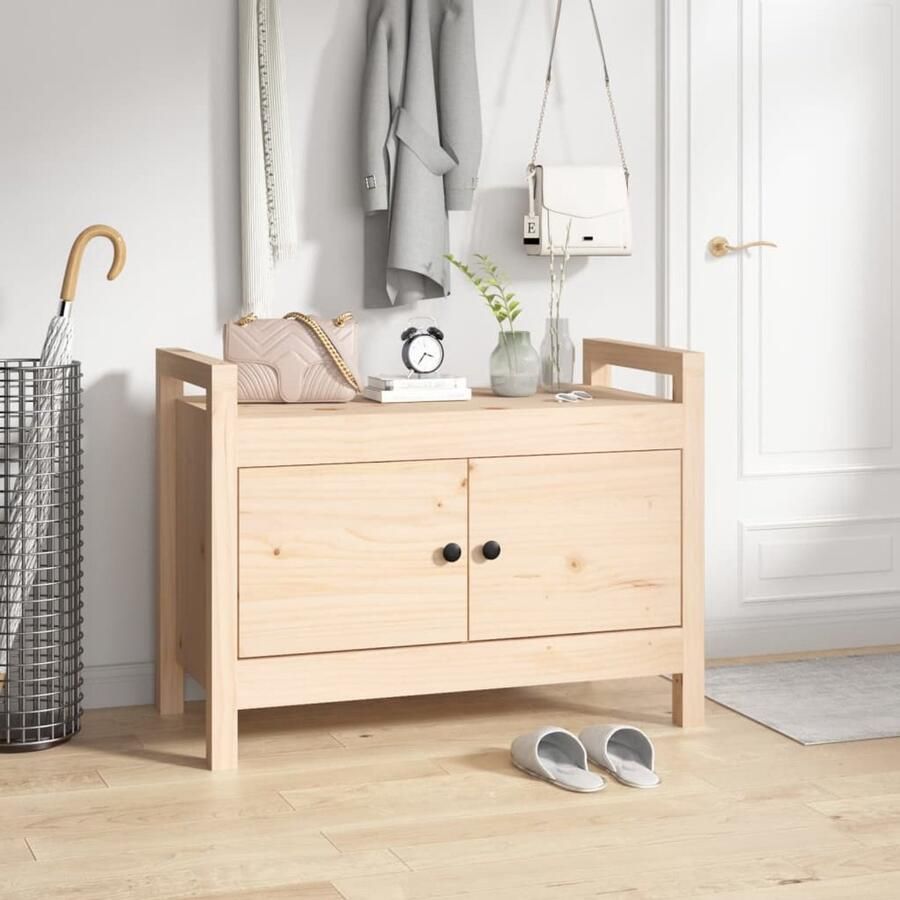 VidaXL Halbankje Halbankjes Bankje Gangbankje Halbankje 80x40x60 cm massief grenenhout