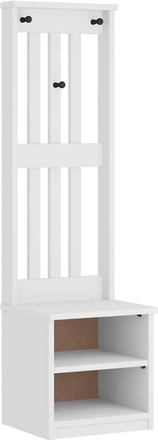 VidaXL Halboom SANDENS wit 45x40x159 5 cm massief grenenhout