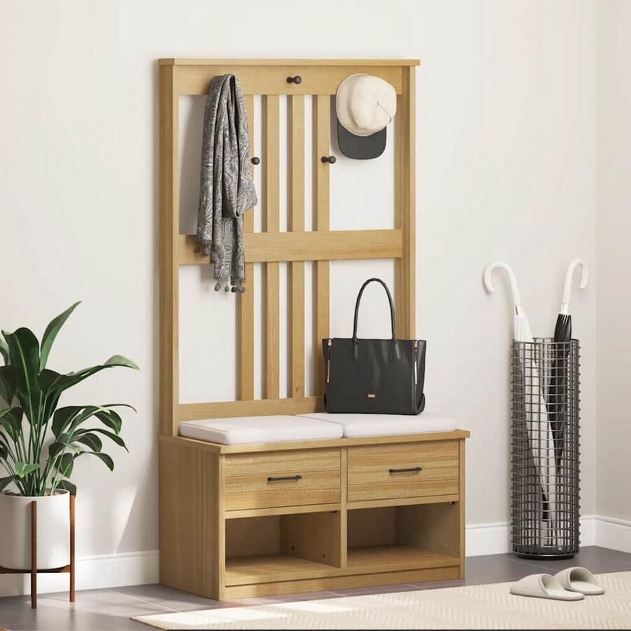 VidaXL Halboom SANDNES 87x40x159 5 cm massief grenenhout