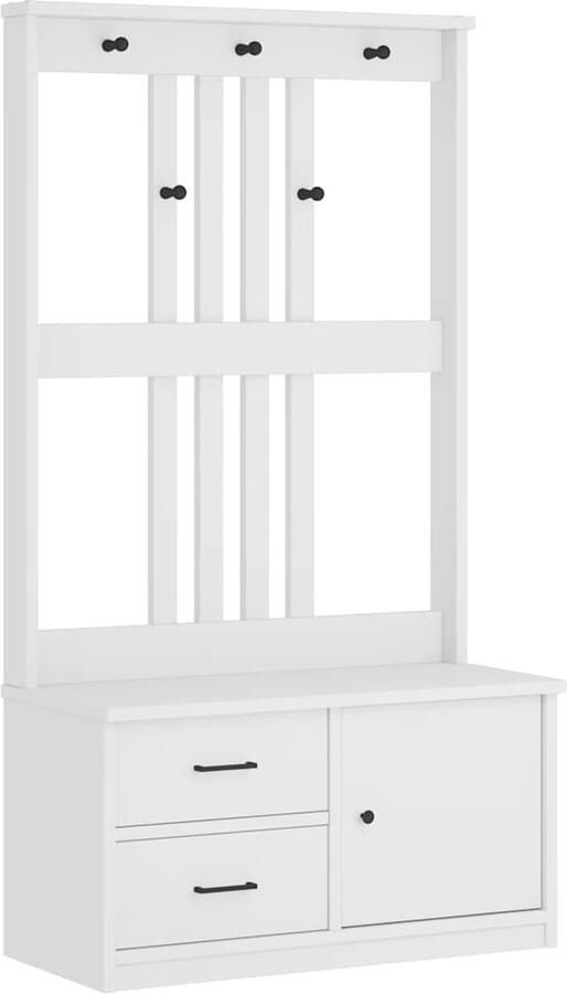 VidaXL Halboom SANDENS wit 87x40x159 5 cm massief grenenhout