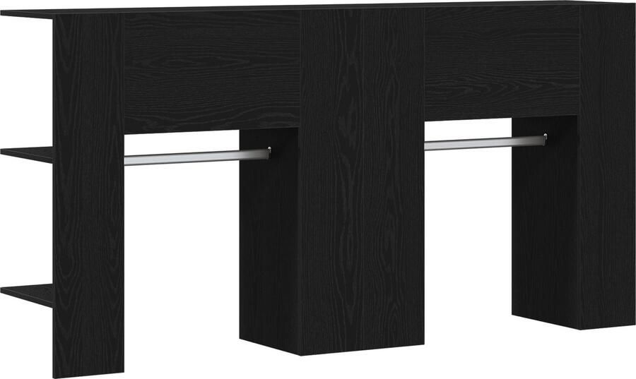 VidaXL Halkast 2 pcs Zwart eiken 97.5 x 37 x 99 cm Bewerkt hout