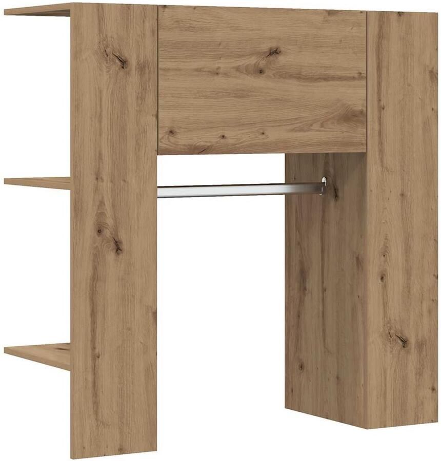 VidaXL Halmeubel 97 5x37x99 cm bewerkt hout artisanaal eikenkleurig