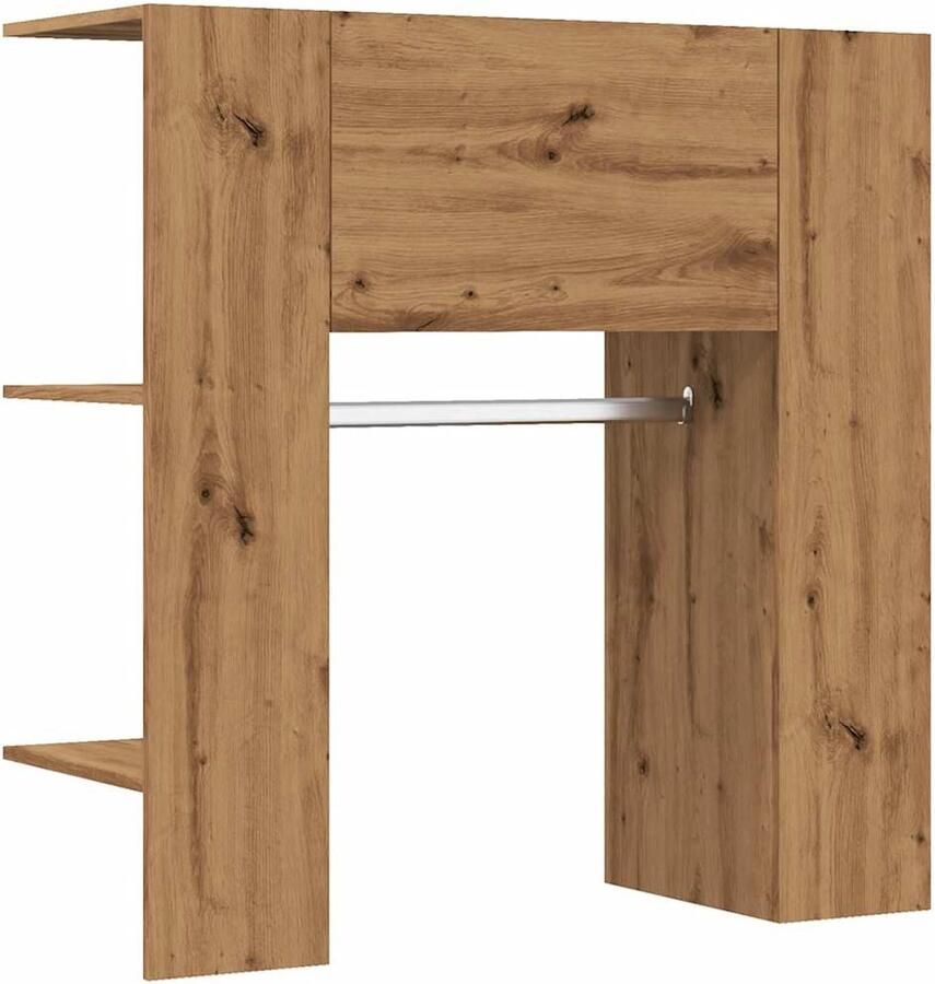 VidaXL Halmeubel 97 5x37x99 cm Eikenhout Look Gangkast Gangkasten Gangmeubel Gangkast