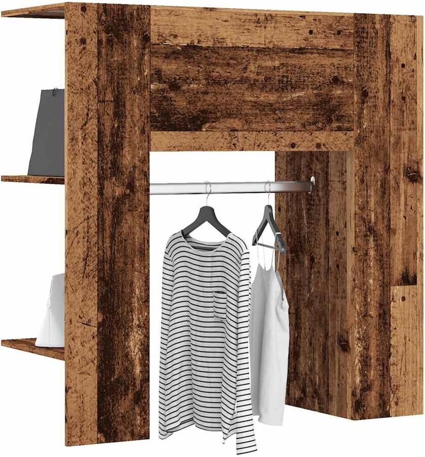 VidaXL Halmeubel 97 5x37x99 cm Hout Oud Houtkleurig Gangkast Gangkasten Gangmeubel Gangkast