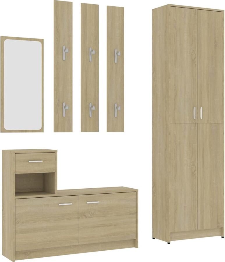 VidaXL -Halmeubelset-spaanplaat-sonoma-eikenkleurig