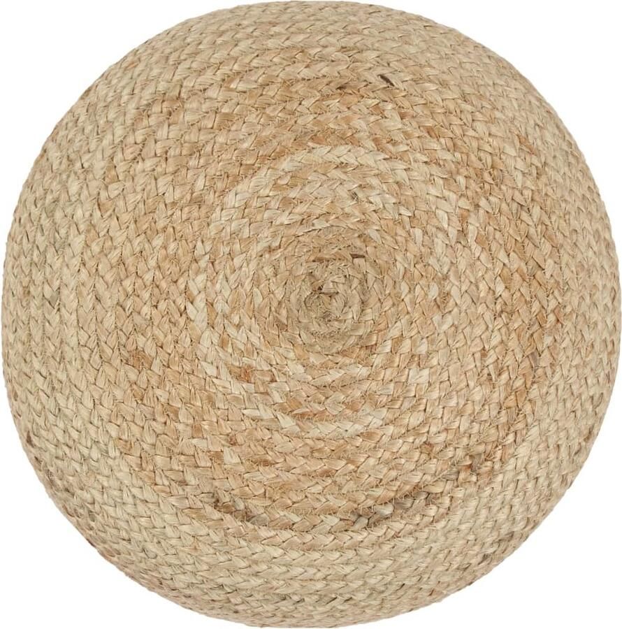 VidaXL Handgemaakte Jute Poef 45x30 cm Jute Poef Handgemaakte Poef Vintage Poef Boho Poef Vloerzeil Relaxstoel Bruine Poef Kleine Poef Stoere Poef Woonaccessoires Binnendecoratie