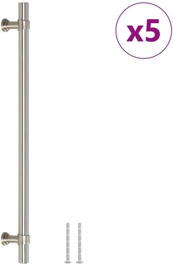 VidaXL Handvatten 224 mm RVS Zilverkleurig Vintage Meubelgrepen voor Kasten en Lades Voordeelverpakking 45 stuks