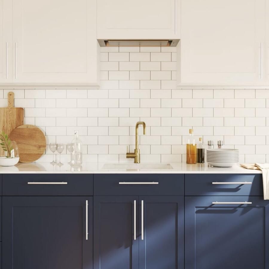 VidaXL Handvatten 5 st 192 mm roestvrij staal zilverkleurig