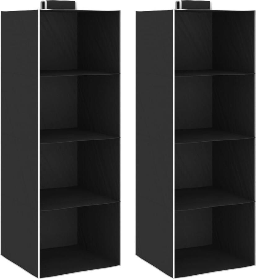 VidaXL Hangende Kledingorganisers Set van 2 Hangende Organizer Kledingorganizer Kasten Organisatie Opbergvak Kledingopslag Kledingkasten - Foto 2