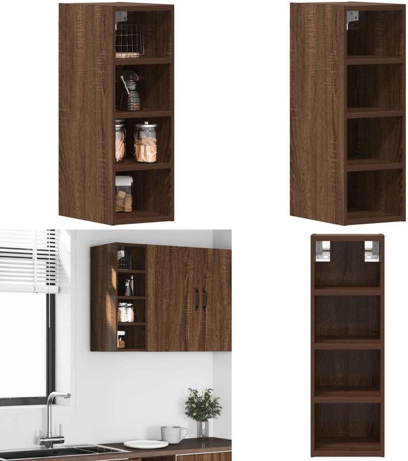 VidaXL Hangkast 20x29 5x60 cm bewerkt hout bruin eikenkleur Hangende Kast Hangende Kasten Keukenkast Opbergkast