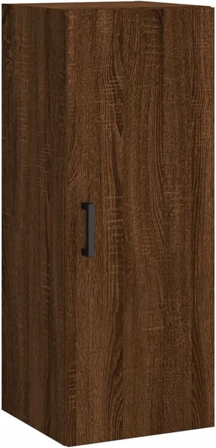 VidaXL Hangkast Bruin Eiken 34 5x34x90 cm Wandkast Houten Kast Bruine Eiken Meubels Opbergkast Hangkast