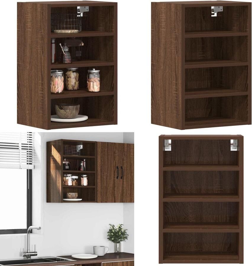 VidaXL Hangkast 40x29 5x60 cm bewerkt hout bruin eikenkleur Hangende Kast Hangende Kasten Keukenkast Opbergkast