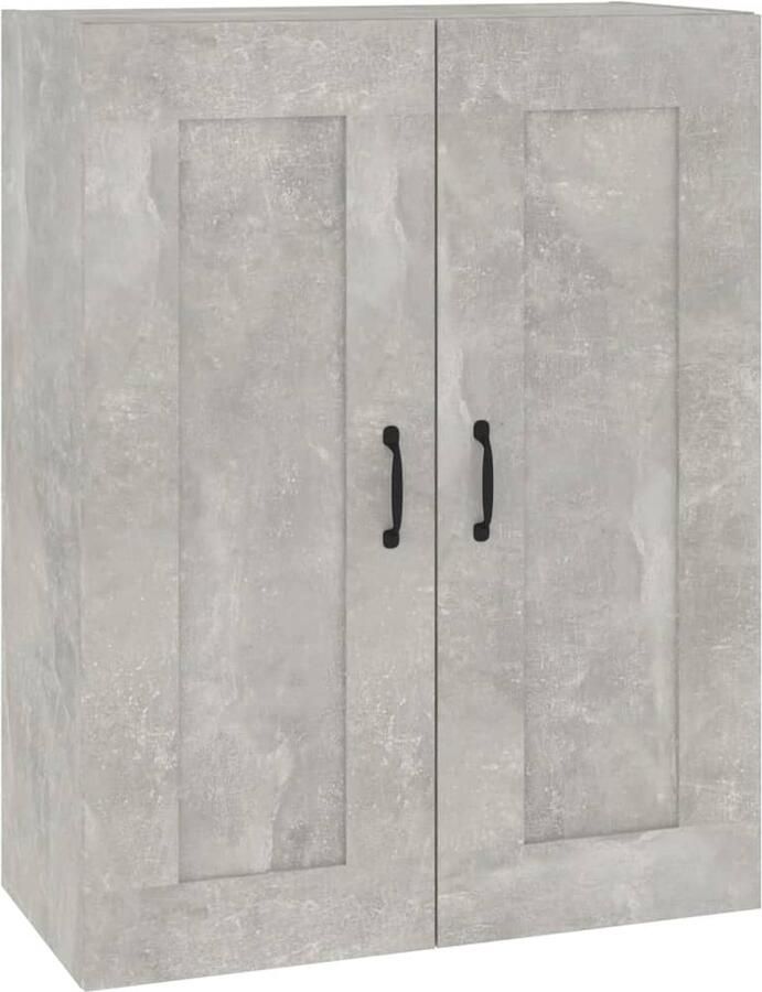 The Living Store Hangkast 69 5x32 5x90 cm betongrijs Hangkast Opbergkast Wandkast Beton Grijs Houten Kast - Foto 2