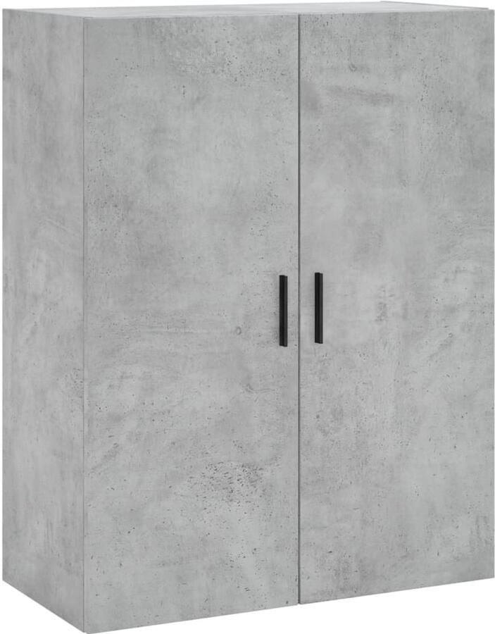 VidaXL Hangkast Betongrijs 69 5x34x90 cm Hangkast Wandkast Opbergkast Betonlook Grijze Kast