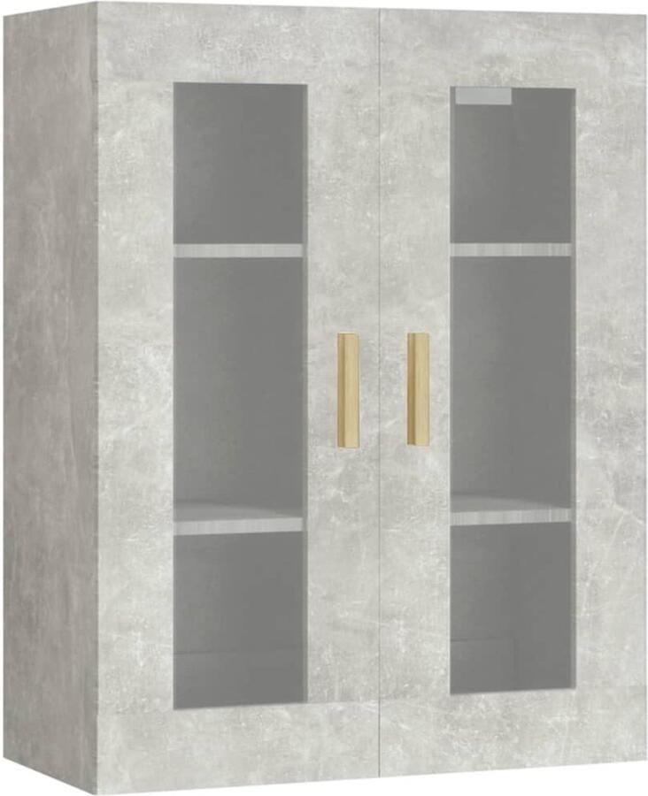 VidaXL Hangkast Betongrijs 69 5x34x90 cm Hangkast Houten Kast Betonnen Kast Wandkast Opbergkast - Foto 2