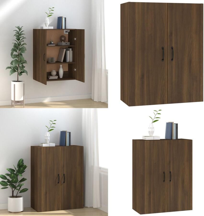 VidaXL -Hangkast-69 5x34x90-cm-bewerkt-hout-bruin-eikenkleurig - Foto 3
