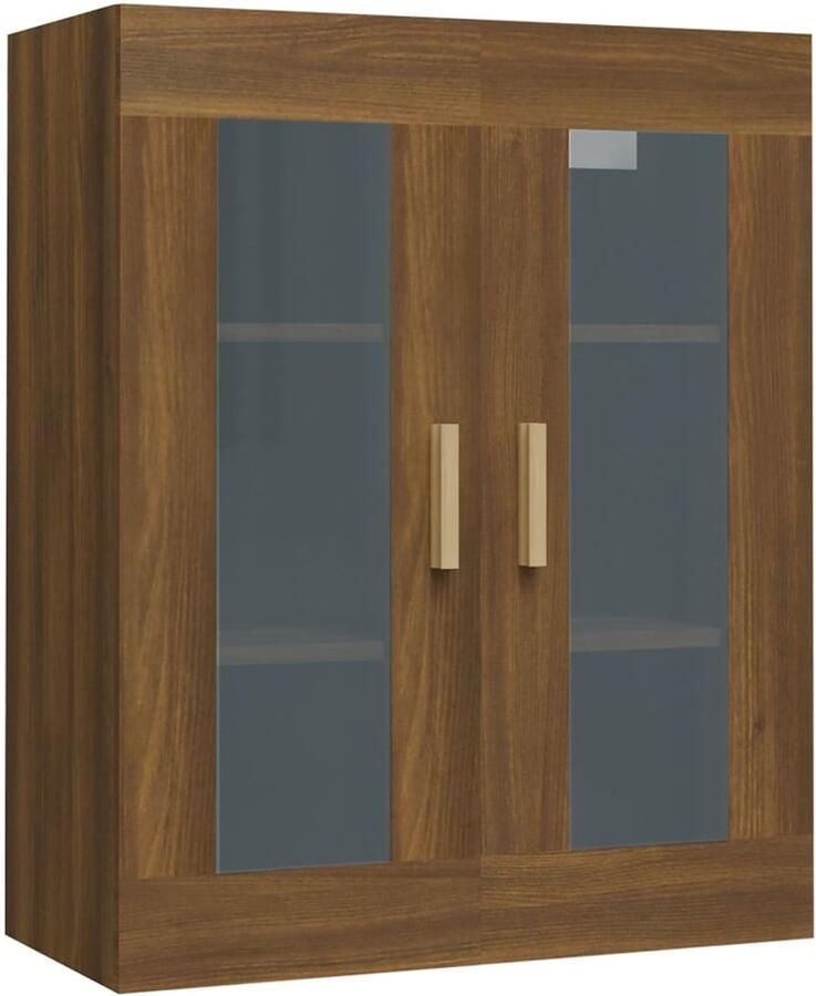 VidaXL Hangkast bruin eiken 69 5x34x90 cm Hangkast Houten Kast Bruine Kast Wandkast Opbergkast