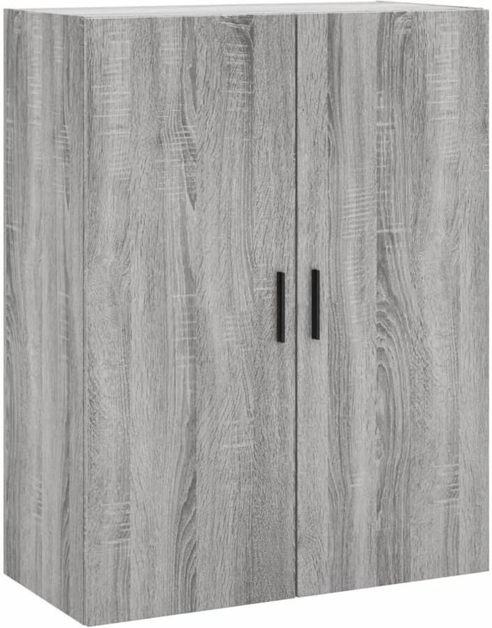 VidaXL Hangkast 69 5x34x90 cm Grijs Sonoma Eiken Wandkast Opbergkast Houten Kast Grijze Kast Salontafel